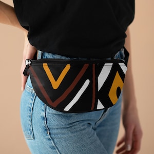 Mud Cloth Fanny Pack / Ankara Print Fanny Pack/ Fanny Pack / Unisex Fanny Pack/ Cadeau unisexe / Sac de taille africain/ Carte de l’Afrique Fanny Pack