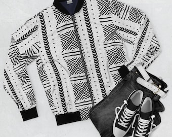 African Print Bomber Jacket/ Ankara Bomber Jacket/ Casual Jacket/ Cool Bomber Jacket/ Tribal Print Bomber Jacket/ Mudcloth Print Jacket