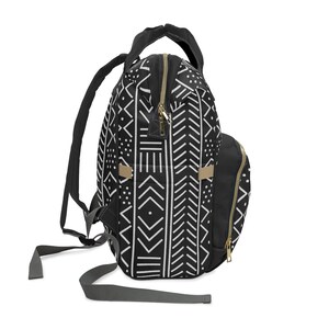 MudCloth Pattern Diaper Bag/Ankara Print Backpack/ Ankara Texture/Diaper Bags/Diaper Bag Backpacks/Baby Gifts/Unisex Baby Shower Gift / image 5