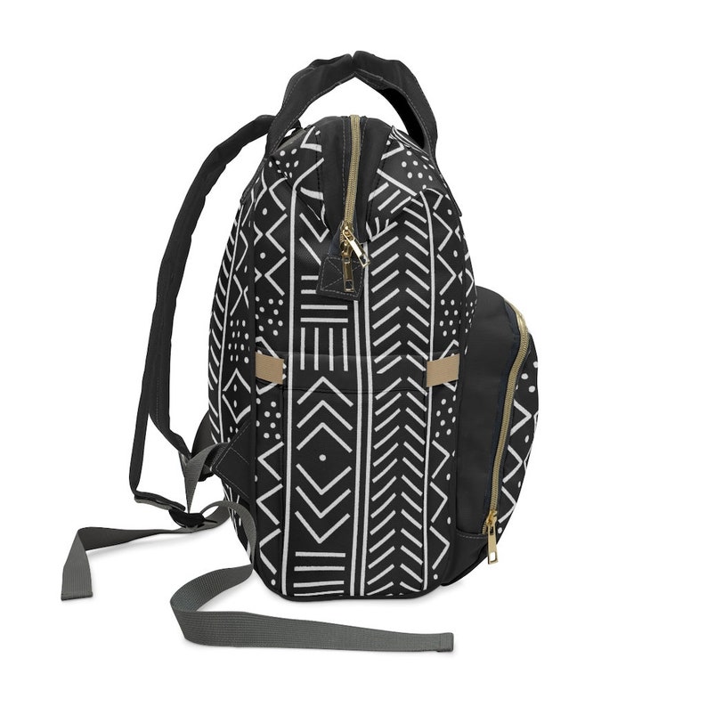 MudCloth Pattern Diaper Bag/Ankara Print Backpack/ Ankara Texture/Diaper Bags/Diaper Bag Backpacks/Baby Gifts/Unisex Baby Shower Gift / image 5