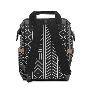 MudCloth Pattern Diaper Bag/Ankara Print Backpack/ Ankara Texture/Diaper Bags/Diaper Bag Backpacks/Baby Gifts/Unisex Baby Shower Gift / image 3