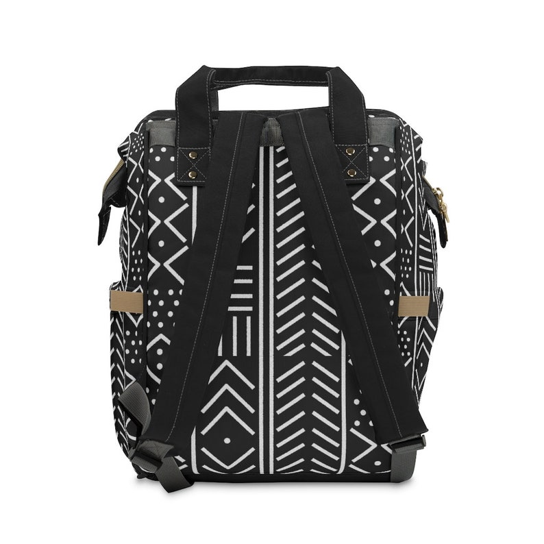 MudCloth Pattern Diaper Bag/Ankara Print Backpack/ Ankara Texture/Diaper Bags/Diaper Bag Backpacks/Baby Gifts/Unisex Baby Shower Gift / image 3