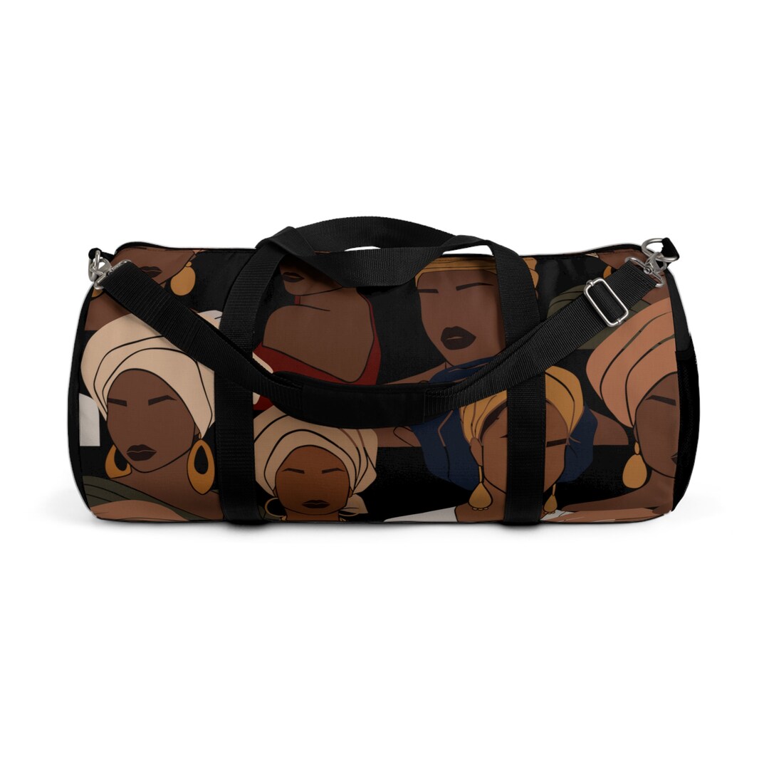 African Duffel Bag/ African Inspired Luggage / Black Girl Overnight