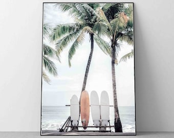 Surfboards Beach Fashion Print, Luxury Designer, Fashion Lover Wall Art, Home Decor Photography Premium Quality Picture Poster