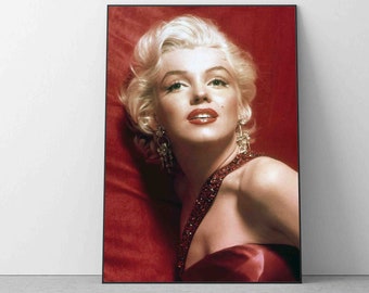Marilyn Monroe en Cómo casarse con un millonario Póster, Photoshoot Vintage Print Actriz Wall Art Decor Photography Minimalist Wall Decor