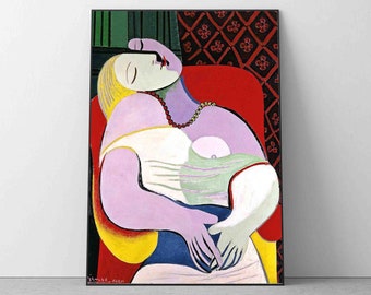 パブロ・ピカソ展ポスター - アームチェアに座る女性 - 美術館の
