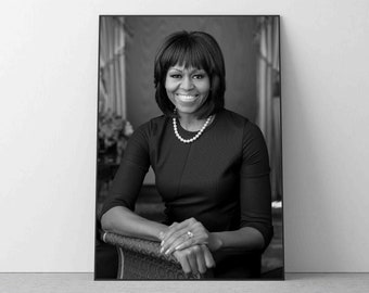 Michelle Obama Primera Dama Impresión, Póster Motivacional Inspirador, Fotografía Presidenta Fotografía Feminista Wall Art Decor Decoración del Hogar de Primera Calidad