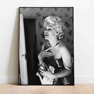 Marilyn Monroe Perfume Poster, Vintage Black and White Print Actress ...