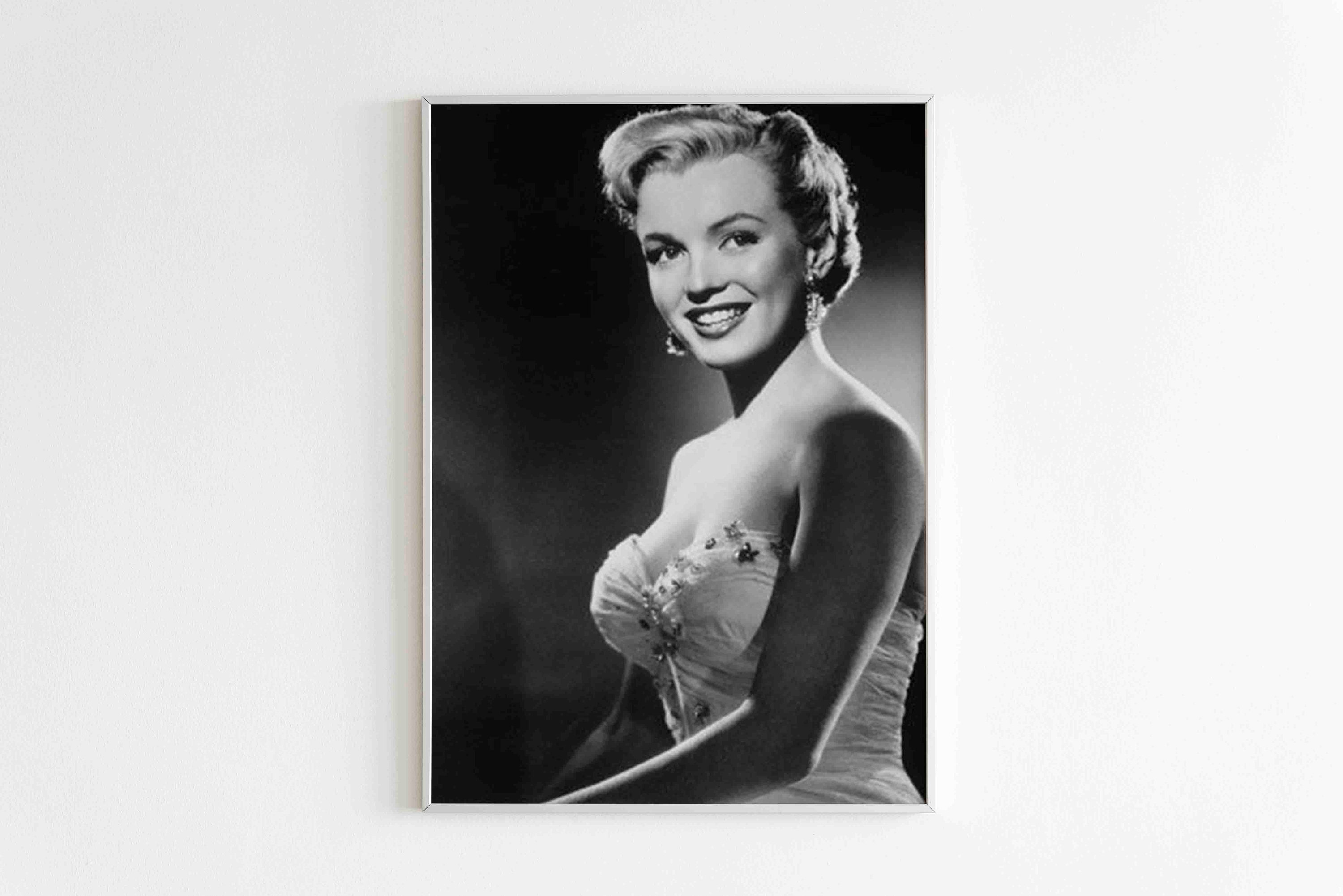 Marilyn Monroe Poster, Vintage Print Actress Designer Fashion, Wall Art ...