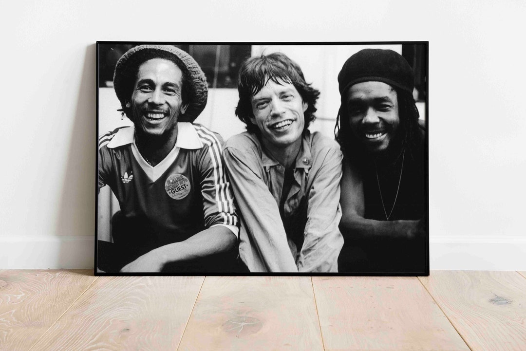 Bob Marley Mick Jagger Peter Tosh Poster Print, Jamaican Reggae Singer