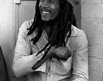 Bob Marley Mick Jagger Peter Tosh Print, Black and White Wall Art