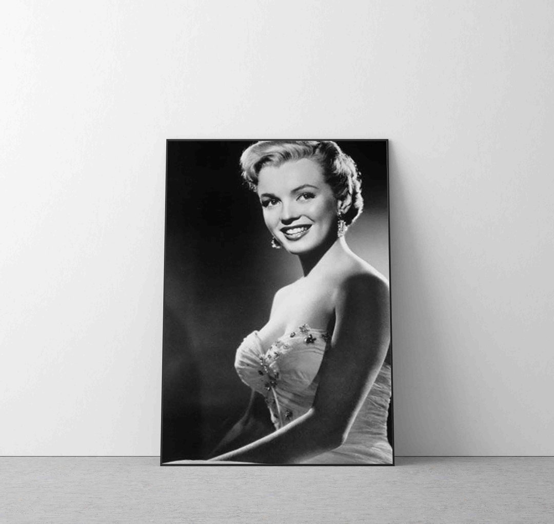 Marilyn Monroe Poster, Vintage Print Actress Designer Fashion, Wall Art ...