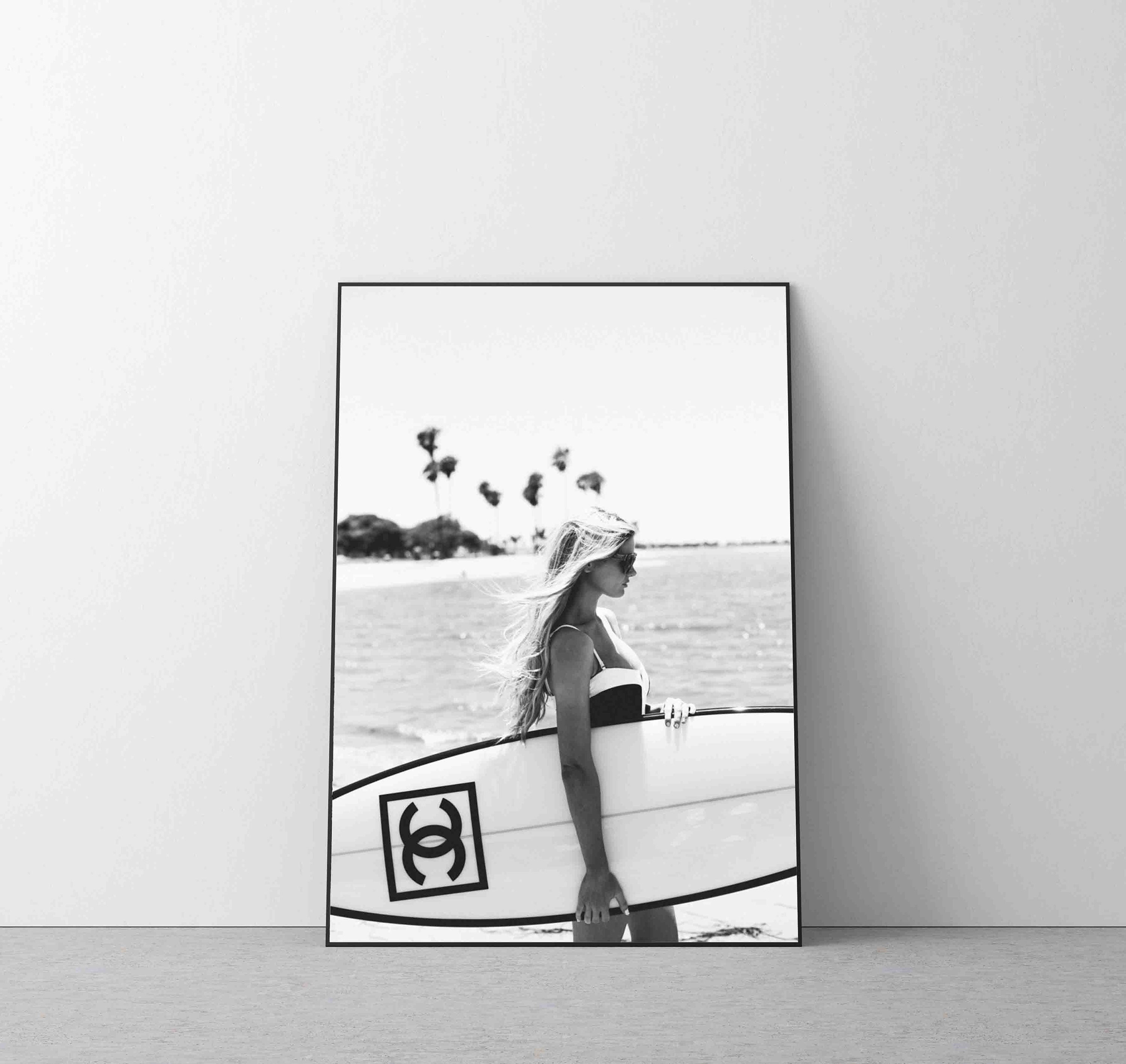 Gisele Bundchen Chanel Surfboard Print 2 - A1 to A4 Size