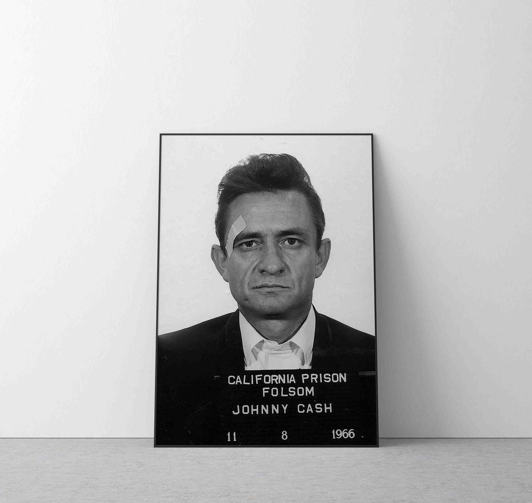 Johnny Cash Mugshot Celebrity Poster Print Wall Art Decor - Etsy
