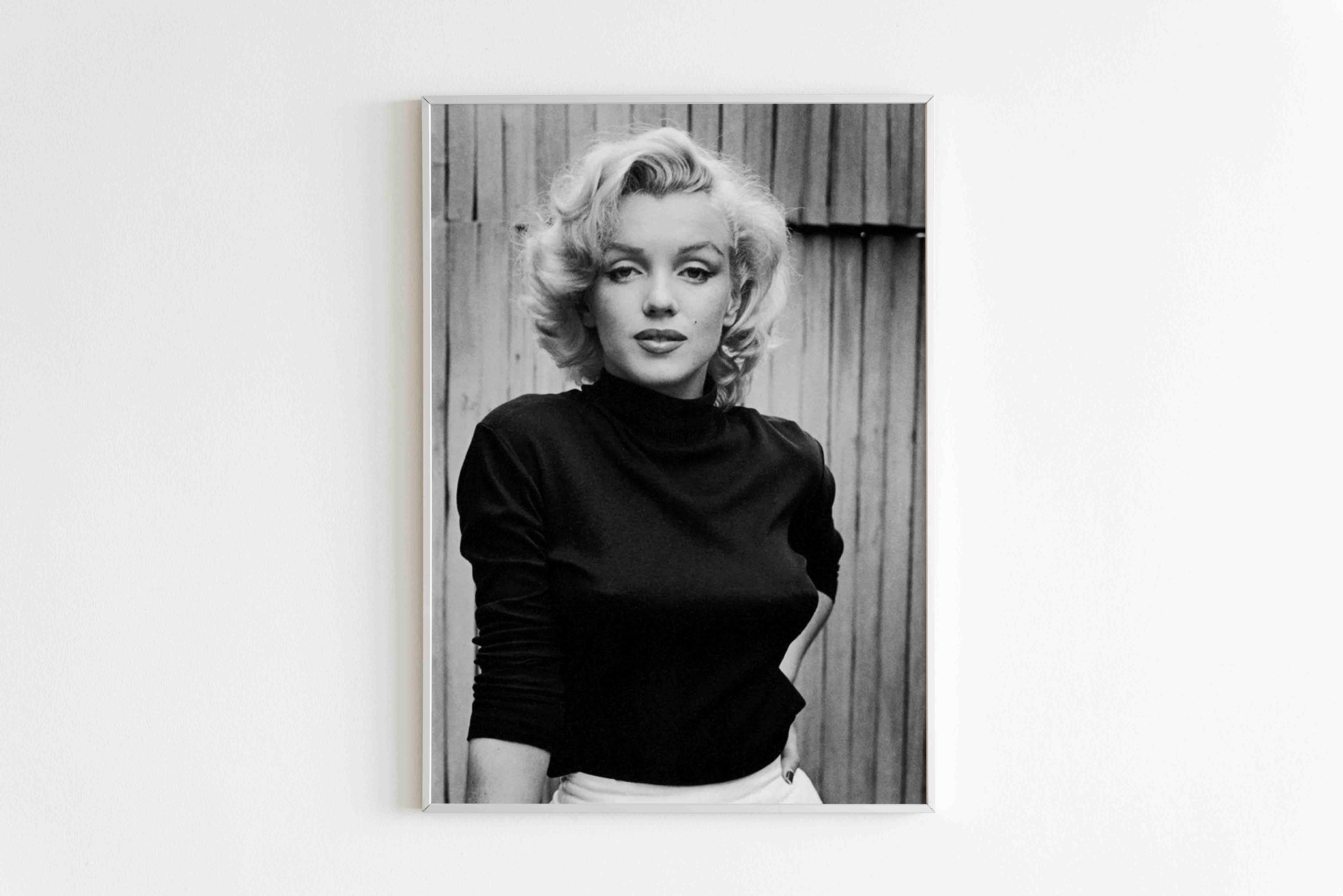 Marilyn Monroe Poster, Black and White Print Actress Designer Fashion ...