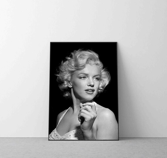 Marilyn Monroe Poster Vintage Black and White Print Actress - Etsy