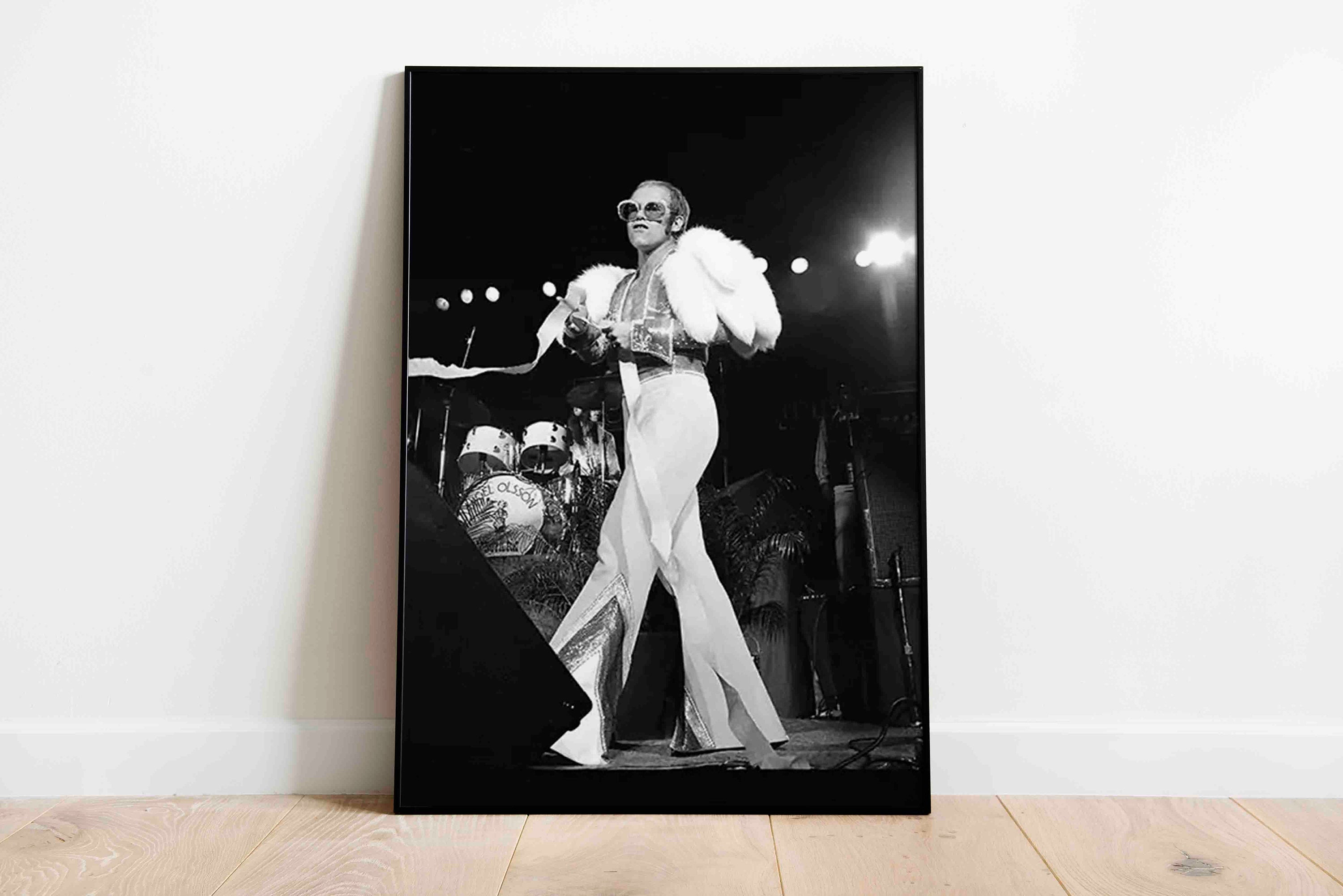 Discover Elton John Poster, Iconic singer Vintage Art Poster