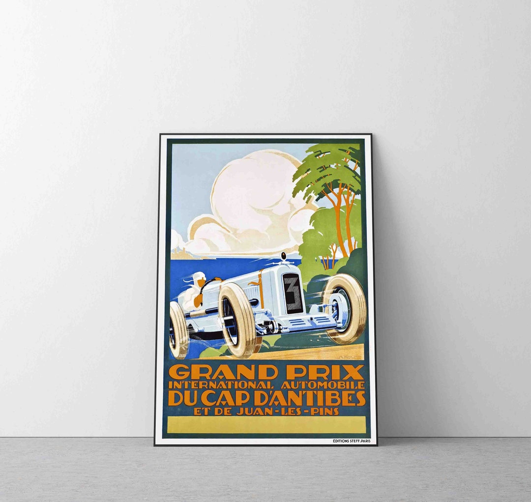 Vintage Grand Prix 1929 Racing Poster, Race Car Print, Race Fan Gift ...