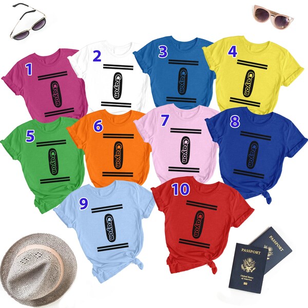 Crayon Costume Shirt Etsy