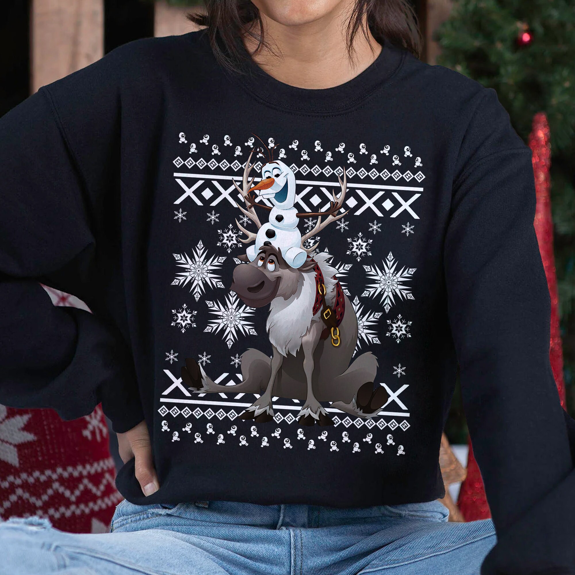 Visiter la boutique DisneyDisney Frozen Olaf and Sven Pixel Design Women's Hooded Sweatshirt 