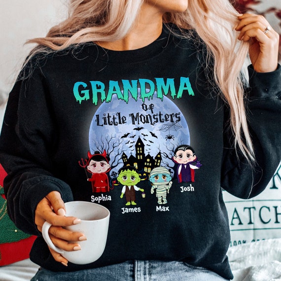 Personalized Grandma of Little Monsters Sweatshirt Halloween - Etsy