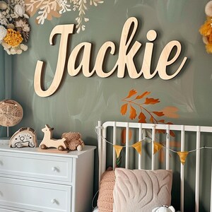 Letrero de madera recortado con el nombre del niño, letrero con letras para el nombre del bebé, decoración de pared con el nombre de la guardería, regalo personalizado para baby shower, regalos para recién nacidos