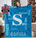 Personalized Name Blanket for Children, Customized Name Baby Blankets for Newborn, Baby Name Blanket for Birthday, Christmas Gift for Baby