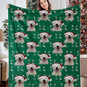 Dog Photo Blanket, Pet Memorial Gifts, Pet Loss Gift, Custom Photo Blanket Collage, Dog Memorial Gift, Sympathy Gift, Bereavement Gift