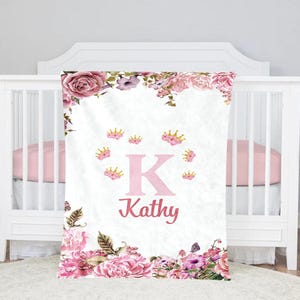 Custom Blanket with Name, Personalized Name Blanket Monogrammed Blanket Gift for Boy Girl, Birthday/Christmas/Shower Gift for Baby, Newborns