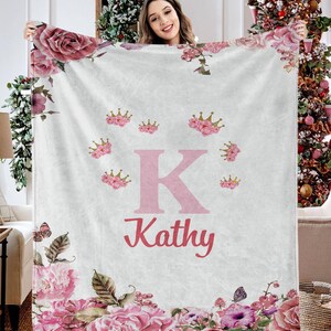 Personalized Baby Blanket, Custom Name Soft Minky Nursery Decor, Shower Gift, Newborn Keepsake Cozy Swaddle, Monogrammed Blanket
