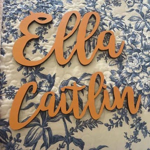 Letrero de madera personalizado con nombre para niños, decoración de habitación infantil, letrero de madera recortado con apellido, decoración de boda bohemia.