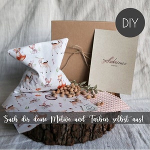 DIY sewing kit | Cherry stone pillow sewing kit - suitable for beginners! 15 x 15 cm | with gift box and PDF instructions