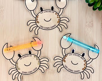 Granchi, Varie, Vacanze estive - Modello di lavoretto stampabile • Idea regalo dell'ultimo minuto • Bambini • Penna, Bolle di sapone • Scuola, Asilo, Lavoro