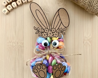 Printable Easter Bunny Gift Template for Children • Easter Gift Basket • Smarties • DIY Craft Idea • Happy Easter • Printable PDF