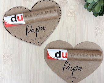 Duplo card "You are the best dad in the world" • 3D card • Printable • Template • Last minute • Gift idea • Father's Day • Souvenir