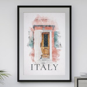 Watercolor Italian Scene