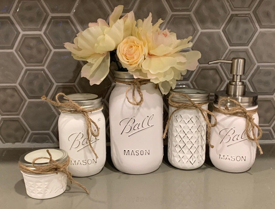 Charming Farmhouse Bathroom Jars for Rustic Style Storage