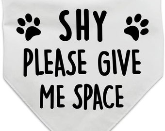 Shy please give me space dog bandana, Color dog bandana, Stylish Dog bandana, Bohemian, Boho bandana, Autumn bandana, Puppy bandana, Bandana