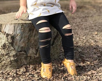 Kids leggings // toddler leggings // edgy clothes // baby leggings // kids leggings // trendy // ripped leggings // kids ripped leggingsSEO