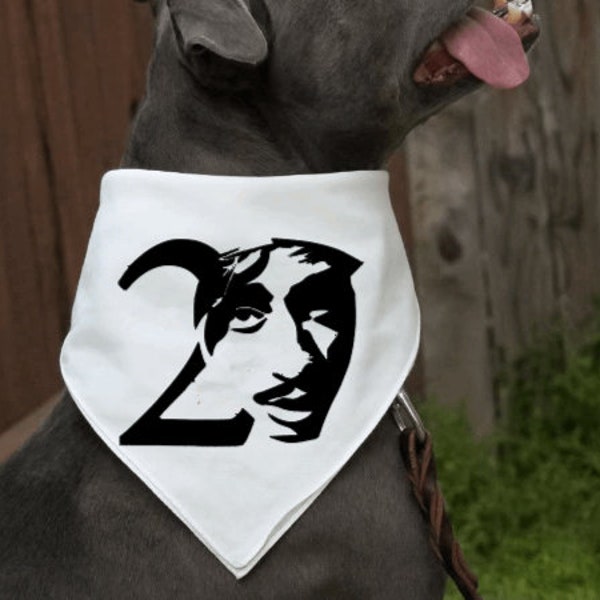 2 Tupac, dog bandana, Color dog bandana, Stylish Dog bandana, Bohemian,Boho dog bandana, Autumn bandana, Puppy bandana, Cool BandanaSEO