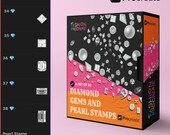 38 Procreate Diamond Gemstone Stamps Brushes | Custom Jewelry Design Tools for iPad with Pearl, Beads, Rhinestone Details | Jewel Stamps