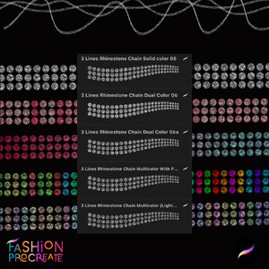 Procreate Brush Set | Rhinestone and Diamond Brushes for Fashion Design | 9 Procreate Brushes for Fashion Illustration | Instant Download Available on Etsy | Perfect for Designers and Artists | Get This Brush Set from FashionProcreate on Etsy Today