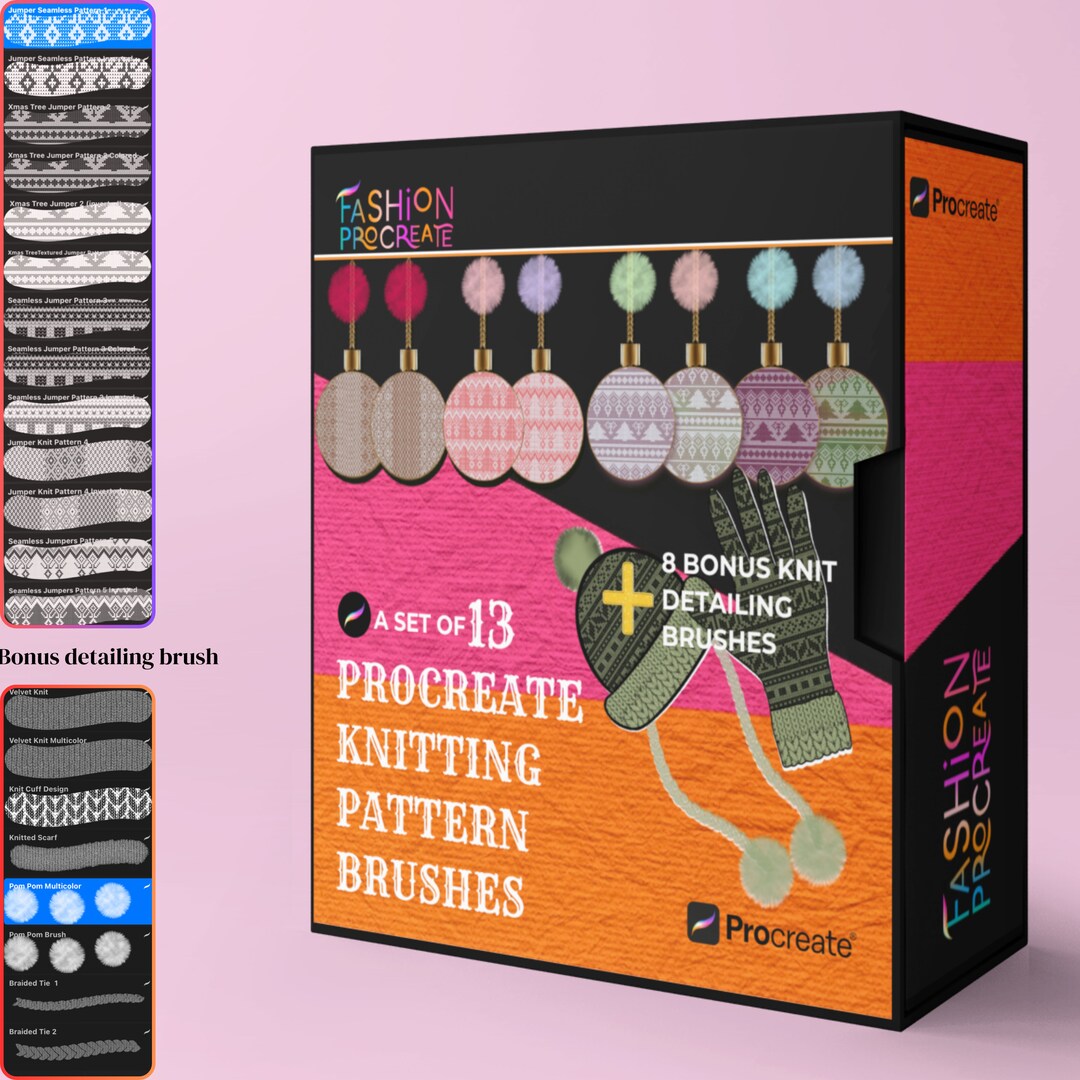 Procreate Knitted Brushes Fabric & Clothes Brushes Fashion Textile