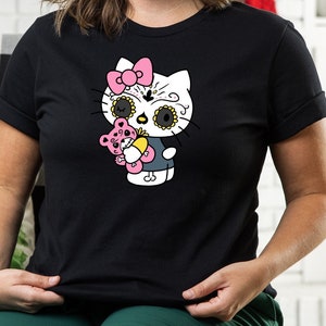 Goth hello deals kitty shirt