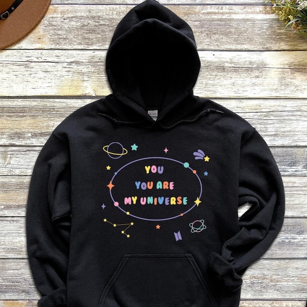 Mein Universum BTS Pullover Hoodie, Kpop inspiriert Hoodie, BTS Armee, Geschenk für ihn Geschenk für sie, Jin, RM, Jungkook, J-Hope, Suga, V und Jimin