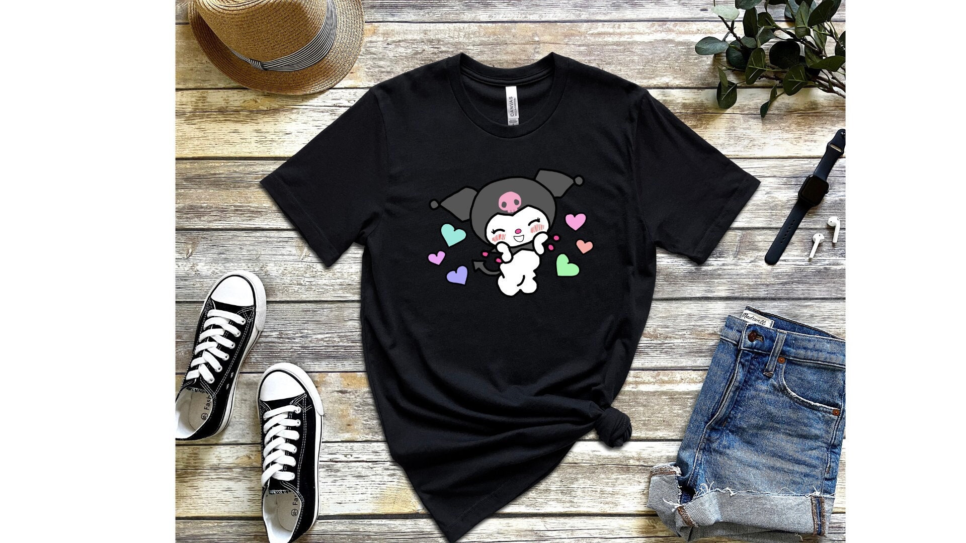 Hello Kitty Kuromi Shirt Sanrio Shirt Cute Hello Kitty Tees