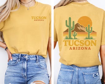1970s Souvenir Shirt Graphic, Desert Vibes Unisex T-Shirt, Tucson Artwork Tee, Arizona Gift, Casual Wear, 70s Summer Style