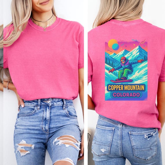 Copper Mountain Snowboarder Y2K 90s T-shirt Unisex Adventure Tee