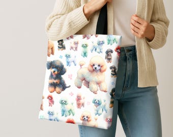 Borsa a forma di barboncino, grazioso regalo per gli amanti dei cani, borsa per la spesa, accessorio per proprietari di animali domestici, regalo di compleanno, borsa a forma di barboncino, borsa a forma di barboncino toy