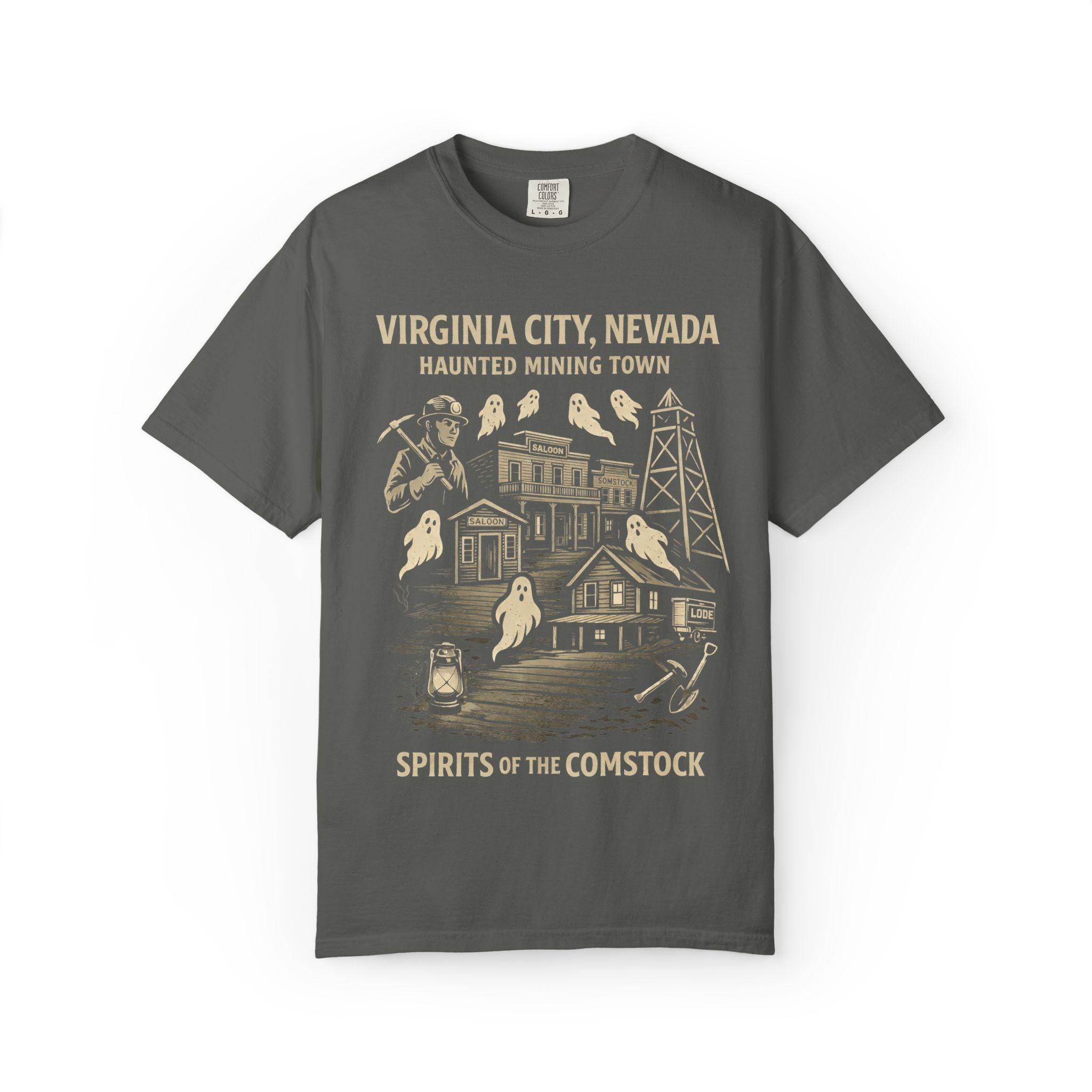 Virginia City Haunted Mining T-shirt | Comstock Spirits | Virginia
